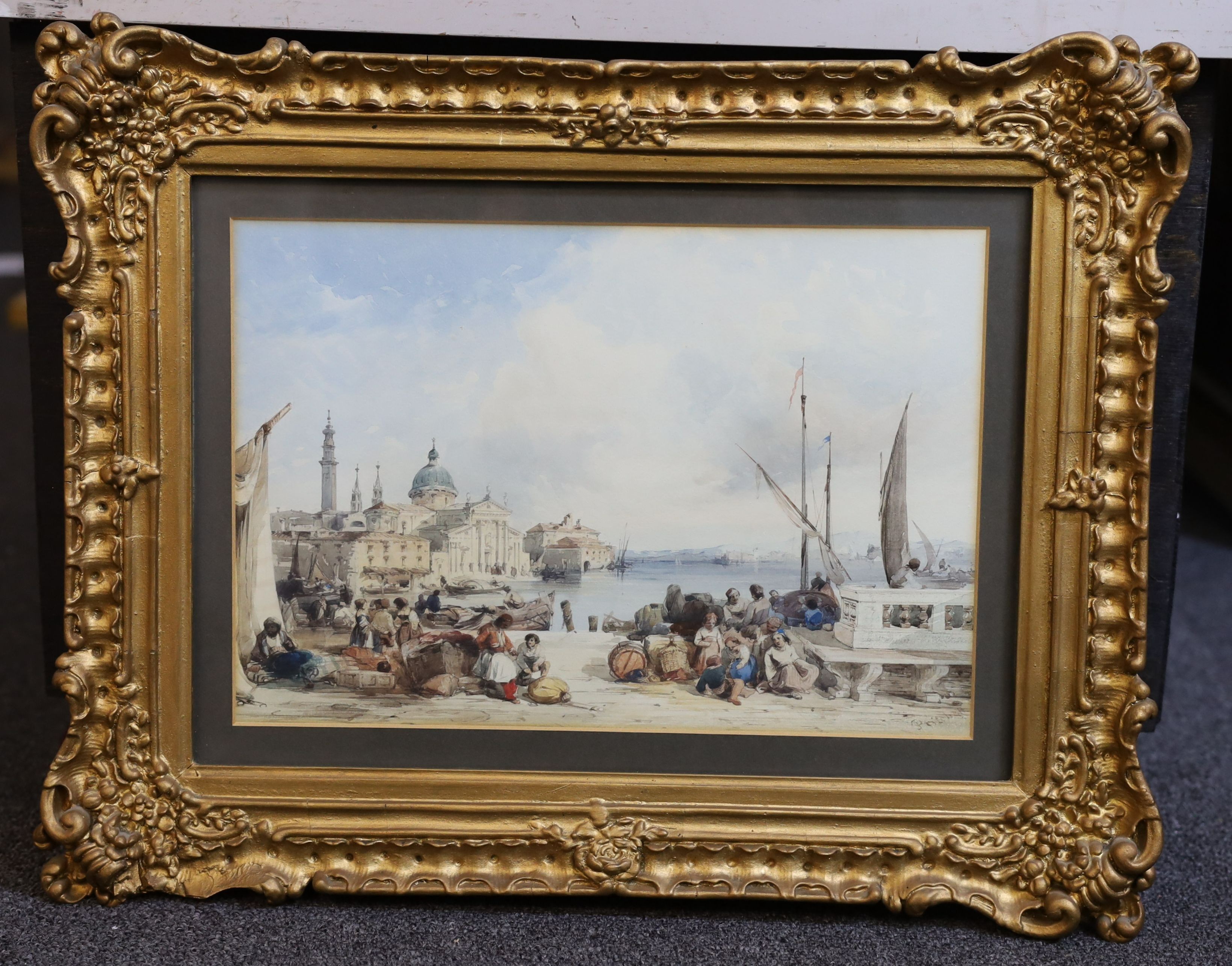 Edward Pritchett (1828-1864), View of Venice, watercolour, 22.x32cm.